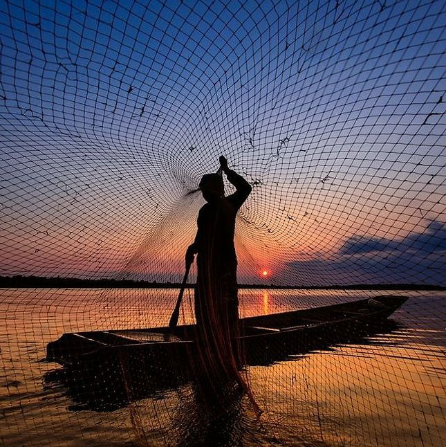 Retrato de guia de pesca experiente